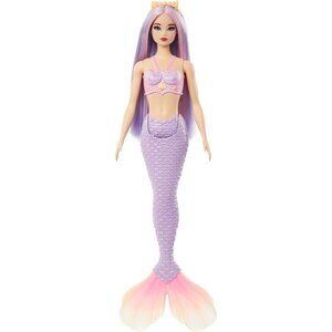 🆕Barbie Mermaid Doll with Pink & Lilac Fantasy Hair with Bodice & Lavender Tail
